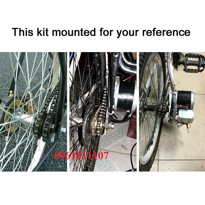 Kit chuyển xe đạp điên motor giảm tốc 24v 250w