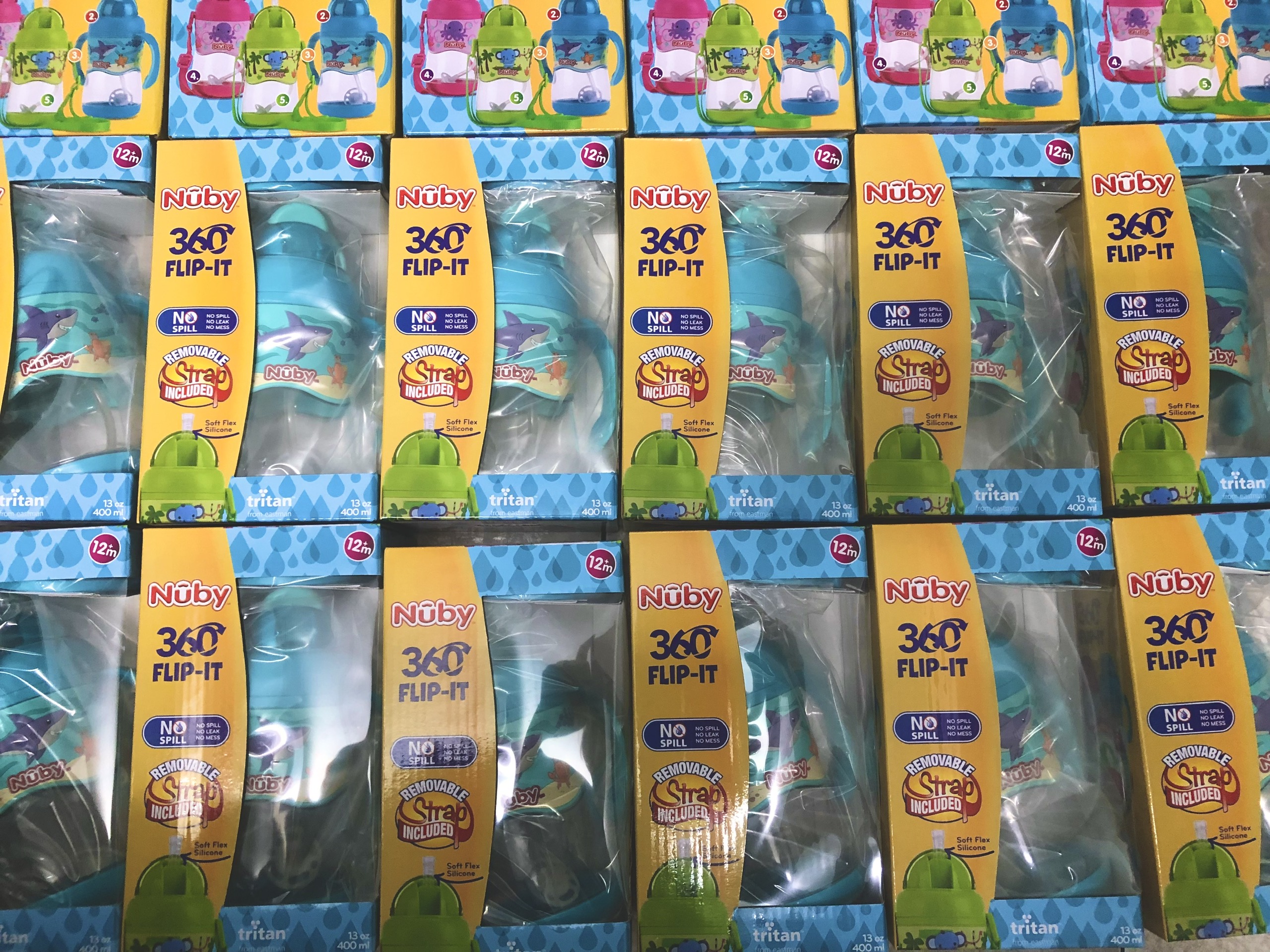 Bình uống nước có hai tay cầm + dây đeo, nhựa Tritan - 400ml