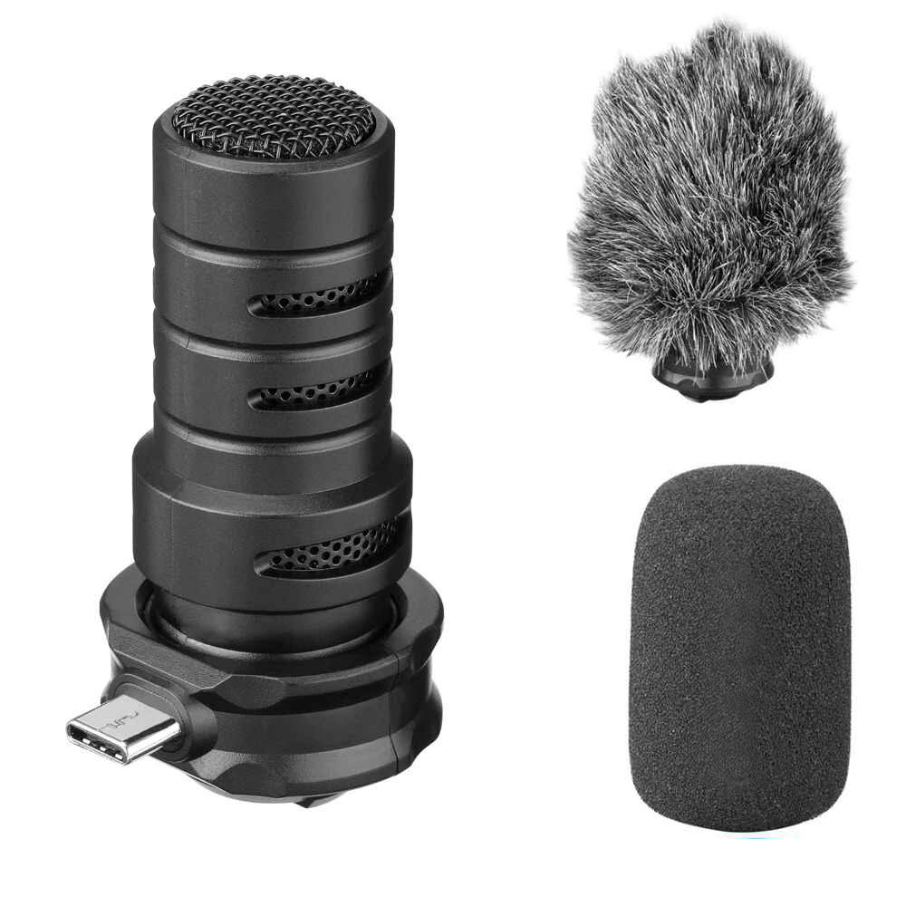 Microphone Thu Âm Chuyên Nghiệp , Dành Cho Smartphone Android - Type C BY-DM100 (FB303) AnZ - Tặng kèm bông lọc thường và bông lọc chắn gió