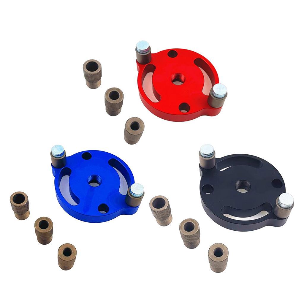 Aluminium Alloy Circular Woodworking Locator Puncher Drill Positioner Red
