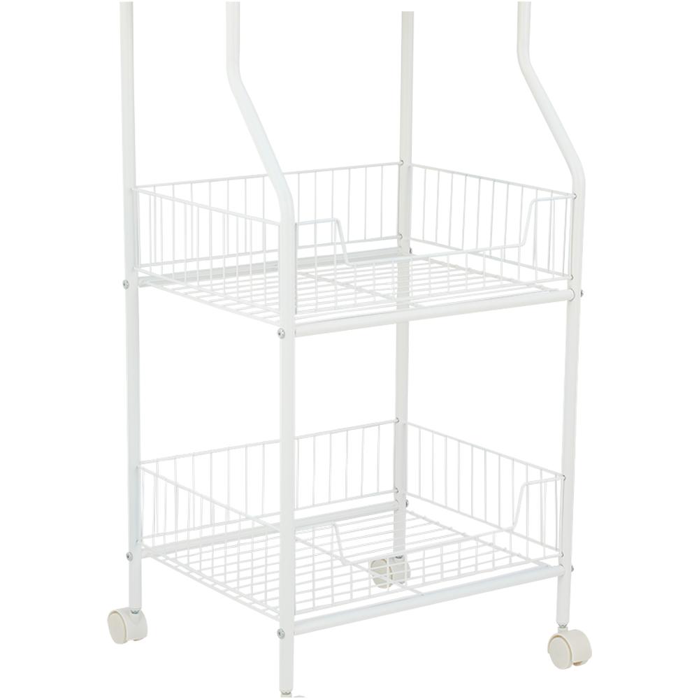 Kệ nhà tắm đa năng 4 tầng SPEED SHELF khung thép cao cấp sơn trắng kết hợp bánh xe di chuyển tiện lợi | Index Living Mall - Phân phối độc quyền tại Việt Nam
