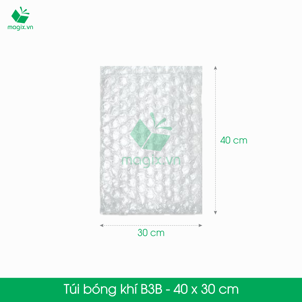 B3B - 40x30 cm - 100 Túi bong bóng khí - túi màng xốp hơi - gói hàng đóng hàng