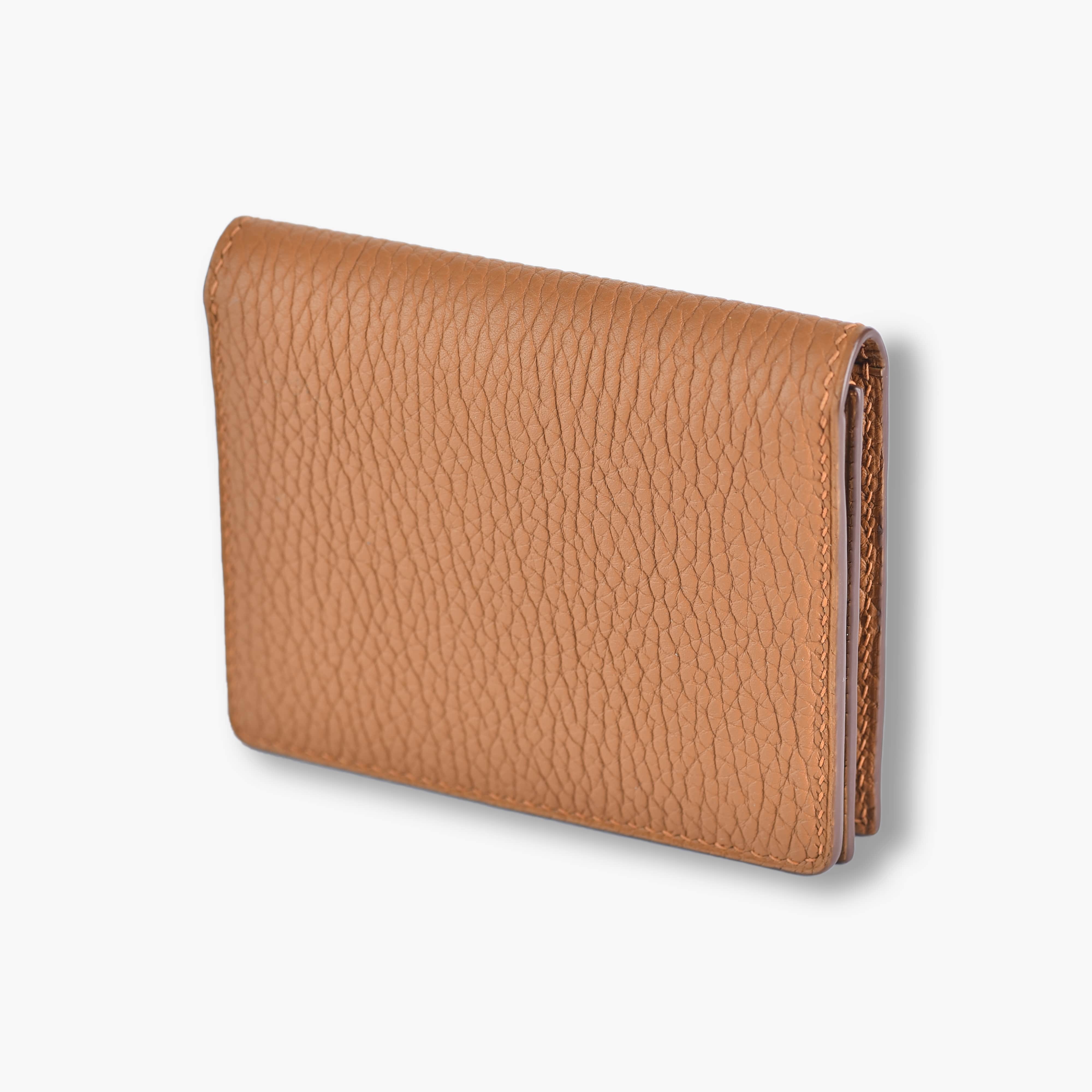 Card holder gập lịch thiệp BSB Leather Màu Nâu sáng BSB1081