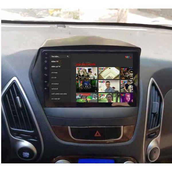 Mặt dưỡng kèm dây nguồn lắp màn hình android cho xe HUYNDAI TUCSON 2010-2014