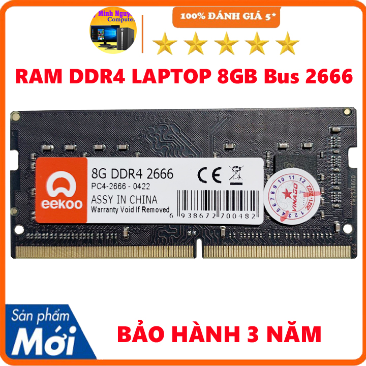 Ram Laptop Eekoo DDR4 4gb, DDR4 8gb bus 2666 - Hàng chính hãng