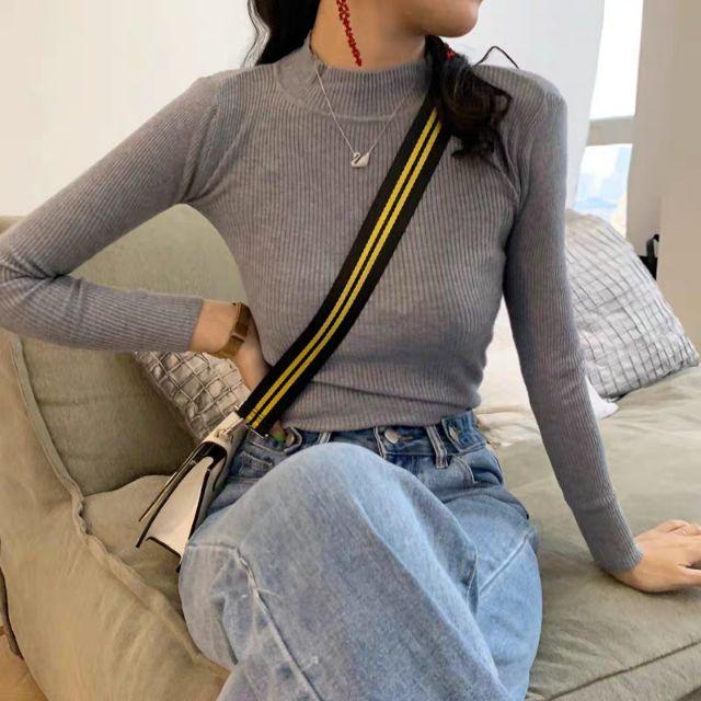Áo Len tăm nữ cổ lỡ chất đẹp mịn Quảng Châu