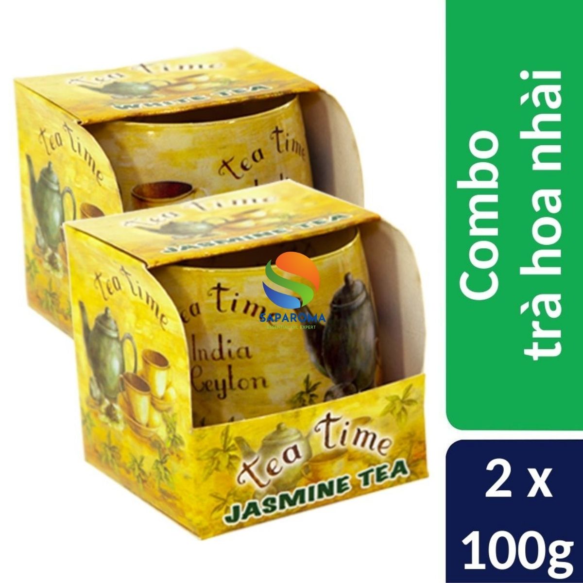 Combo 2 ly nến thơm tinh dầu Bartek Tea Time 100g - trà hoa nhài, nến trang trí, thơm phòng, thư giãn, hỗ trợ khử mùi (giao mẫu ngẫu nhiên)