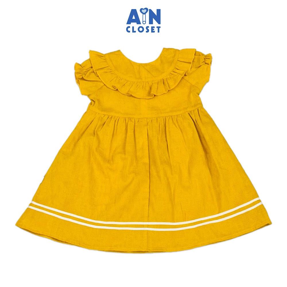 Đầm bé gái họa tiết Bèo Vàng Cotton dệt - AICDBG311OYE - AIN Closet