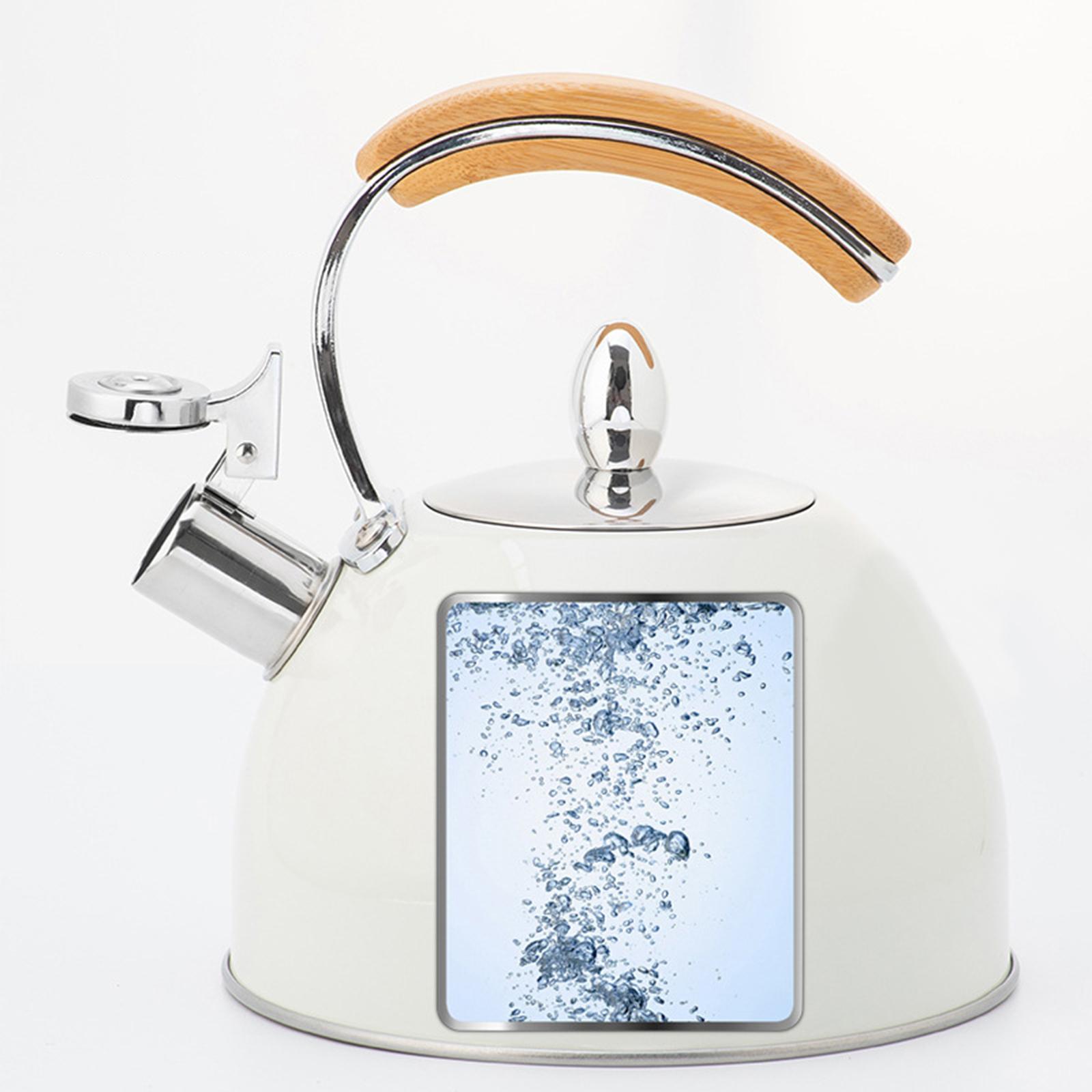 3L Whistling Tea Kettle Teapot for Gas Stove Induction Hob Camping