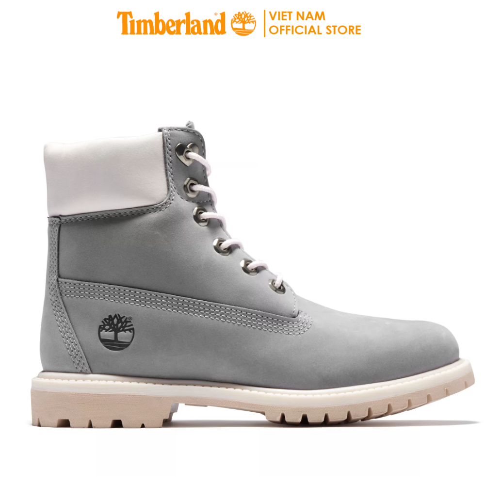 Original Giày Boot Nữ Cổ Cao Timberland 6 inch Premium Boot W Medium Grey Nubuck TB0A2B2Q09