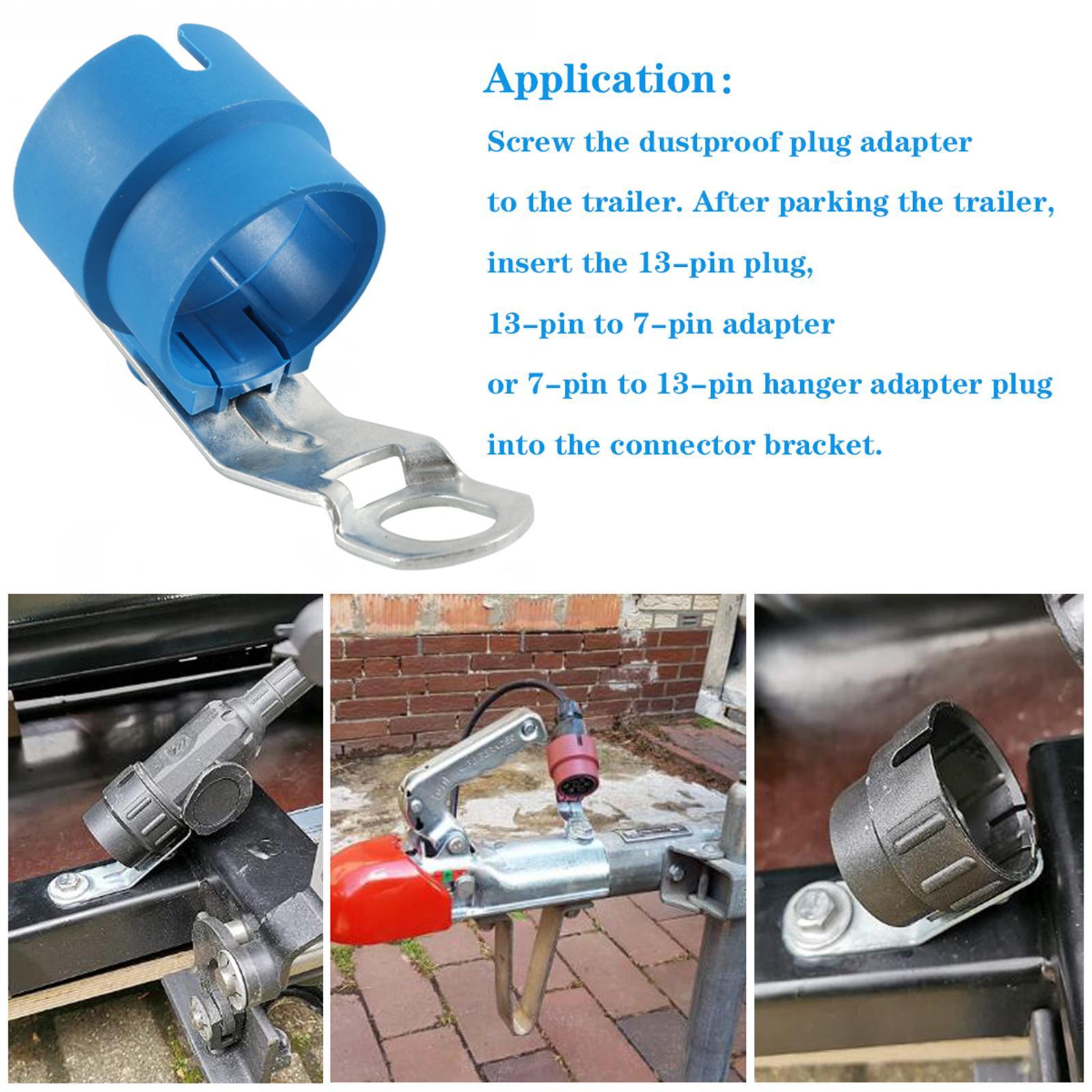 Trailer Plug Adapter Holder 7 Pin 13 Pin Accessory Waterproof Protection