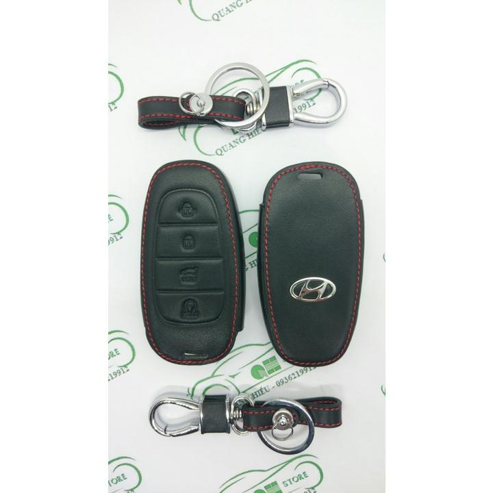 Bao Da Chìa Khóa Dành Cho Xe Hyundai Santafe 2021 - 2022 Logo 3D