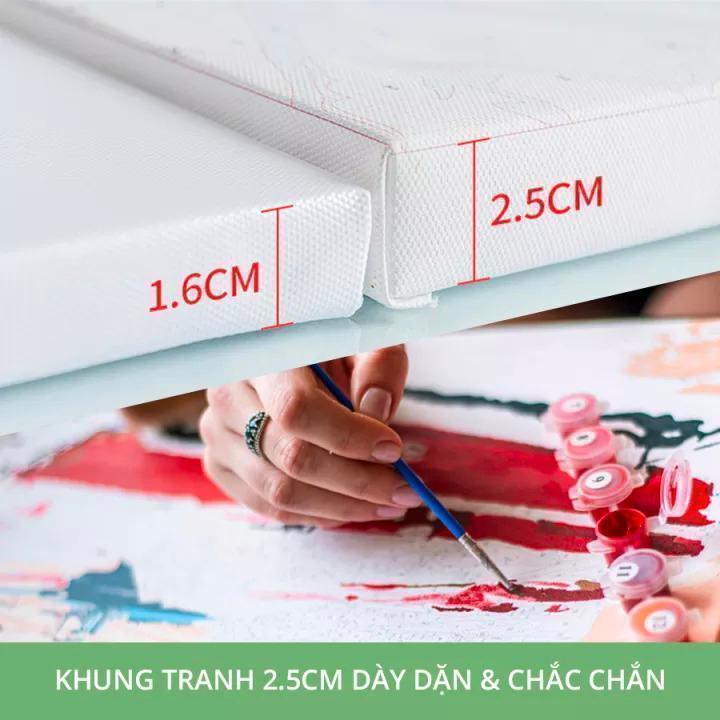 Tranh số hóa Hoa cẩm tú cầu đã căng khung 40x50cm