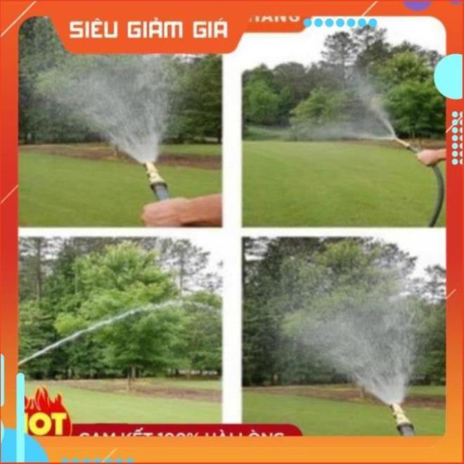 Đầu vòi xịt tăng áp mini bằng đồng phun nước rửa xe, tưới cây tăng áp đa năng có đai siết ống đi kèm 206587