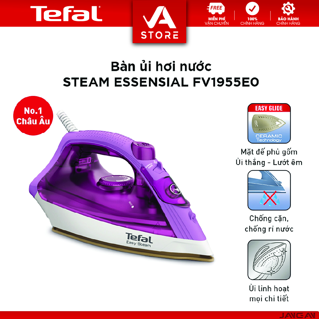 Bàn ủi hơi nước Tefal FV1955E0 - Hàng Chính Hãng