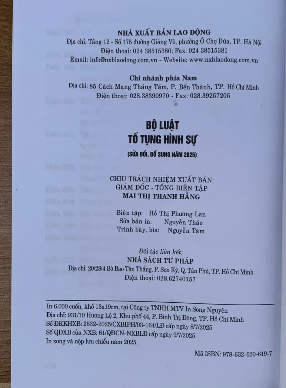 Bộ luật Tố tụng hình sự (Sửa đổi, bổ sung năm 2025)