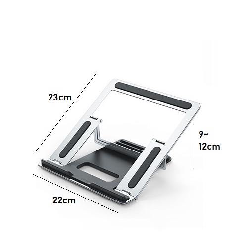 Giá đỡ laptop nhôm tản nhiệt có thể gấp gọn kích thước lớn cho  máy tính  bảng iPad và laptop CCT8 Vu Studio - Hàng  chính hãng