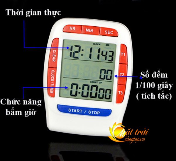 Đồng hồ bấm giờ đếm ngược điện tử 3in1 PS-370