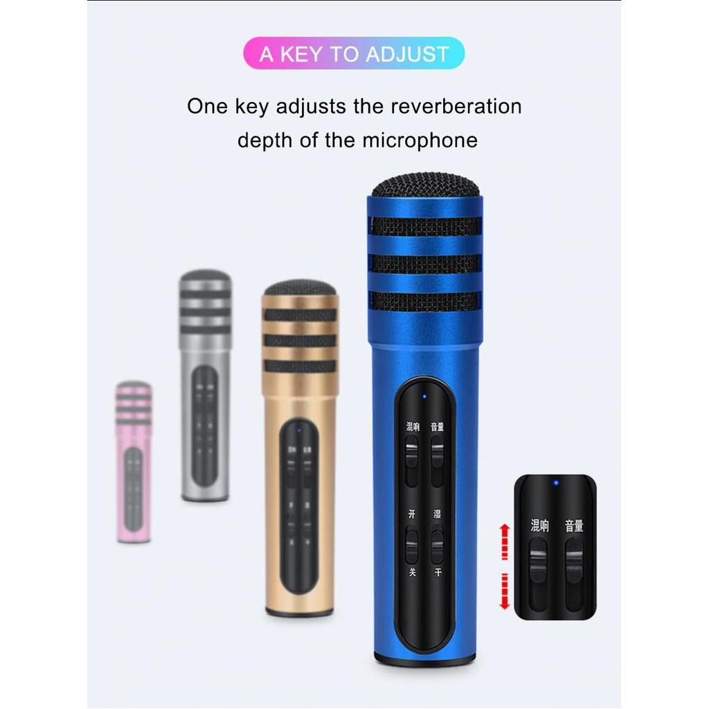 Micro Livestream C7 (Loại 1, đủ phụ kiện) Thu Âm Hát Karaoke Livestream 3 in 1