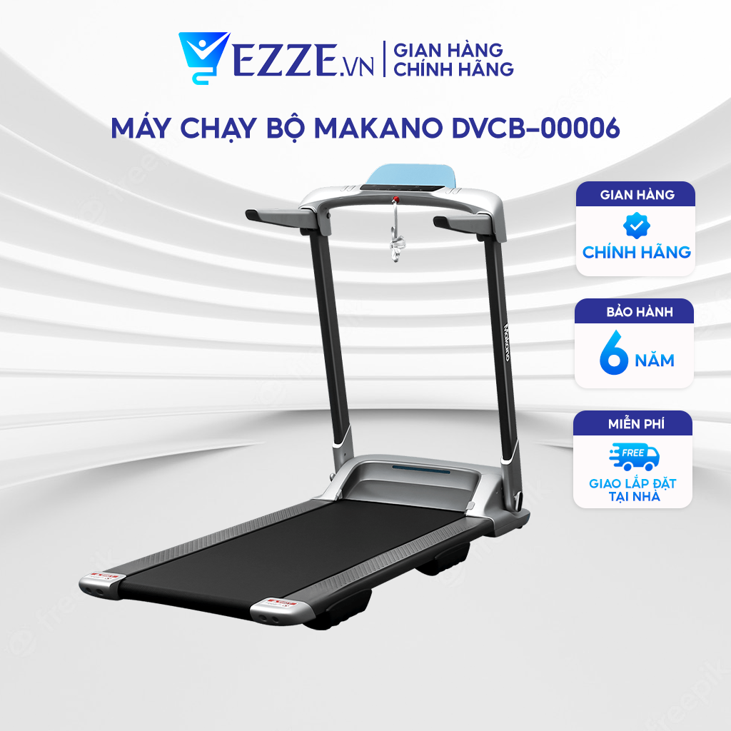 Máy Chạy Bộ Tại Nhà Makano DVCB-00006 Gấp Gọn, Máy Chạy Bộ Theo Dõi Sức Khỏe Khung Chắc Chắn