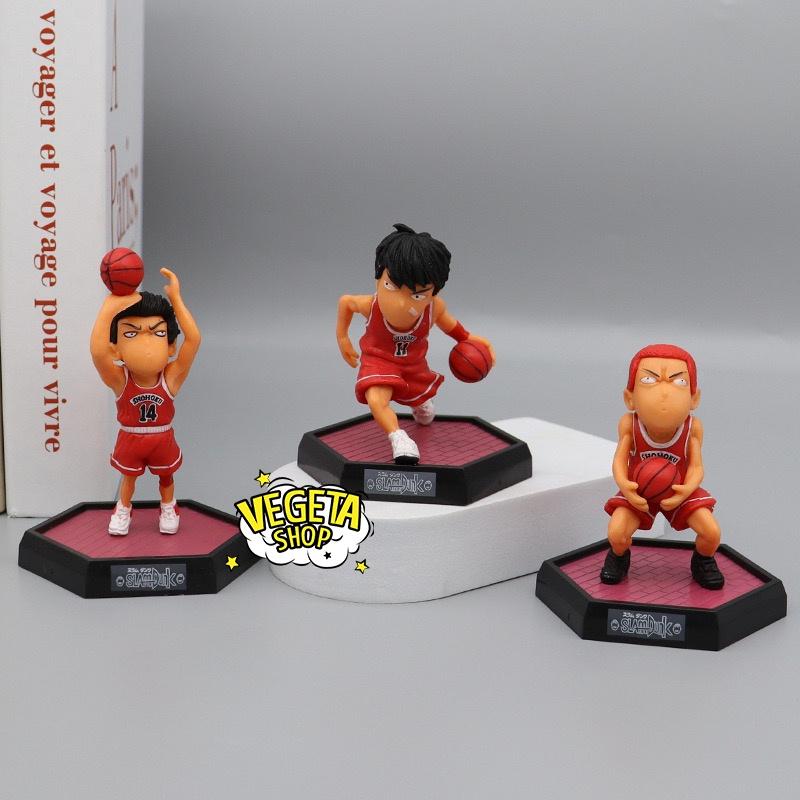 Mô hình Slam Dunk - Set Mô hình bóng rổ Rukawa Hanamichi Takenori Ryota Mitsui Akagi - Team bóng rổ trường Shohoku - 8cm