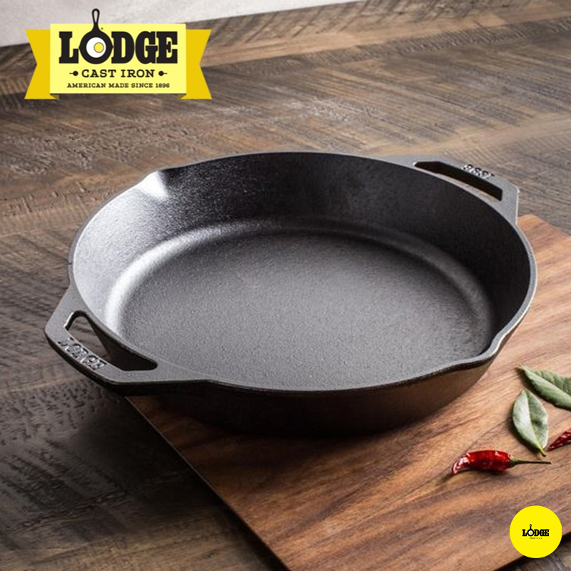 [Chính hãng LOGDE - MỸ] Chảo gang cỡ lớn Lodge hai tay cầm 30.5cm - L10SKL. Dùng nướng, chiên, xào, áp chảo thực phẩm