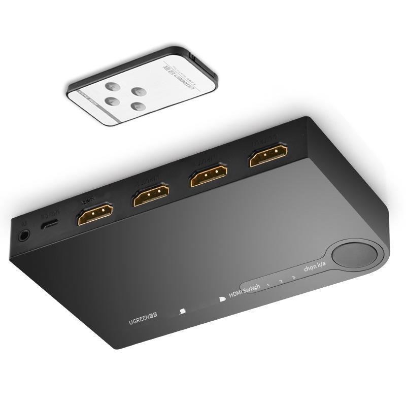 Bộ chuyển đổi HDMI Green Union phong cách mới nhất Bộ chia HDMI 5 trong 1 ra 4 năm trong và một video HD với điều khiển từ xa chuyển đổi 3d