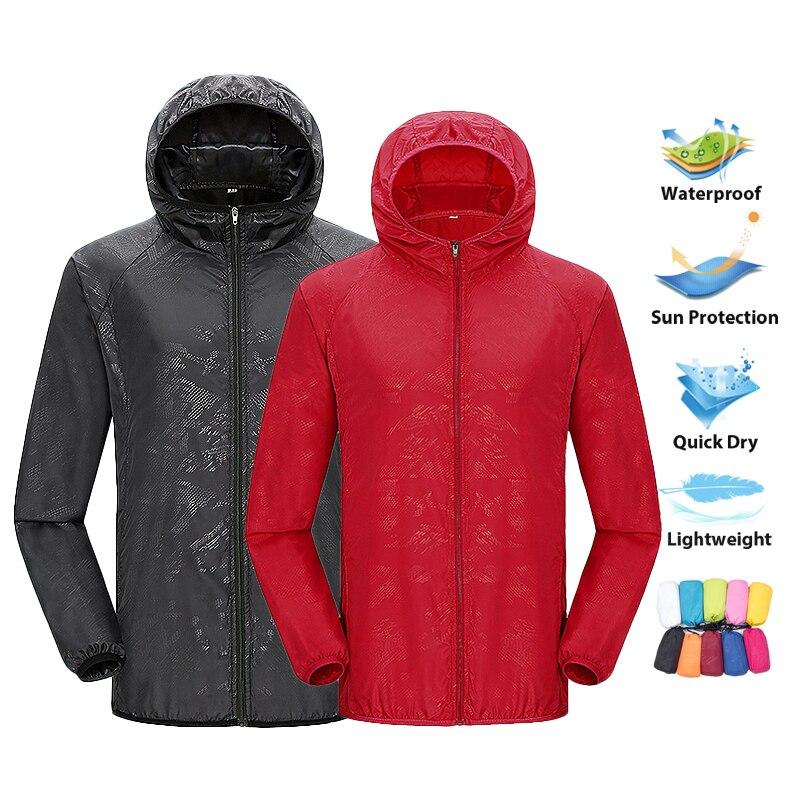 LNGXO Unisex Đi Bộ Đường Dài Áo Khoác Nam Nữ Chống Nước Thoáng Cắm Trại Áo Gió Đi Bộ Câu Cá Áo Mưa Ngoài Trời Chống Tia UV Quần Áo Color: Unisex Orange Size: M