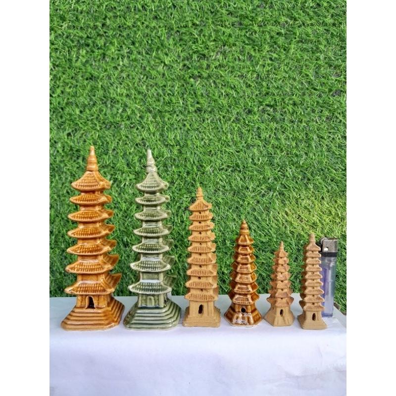 Tượng Nhà - cầu - tháp - chùa- đình - lăng gốm sứ trang trí hòn non bộ sân vườn tiểu cảnh
