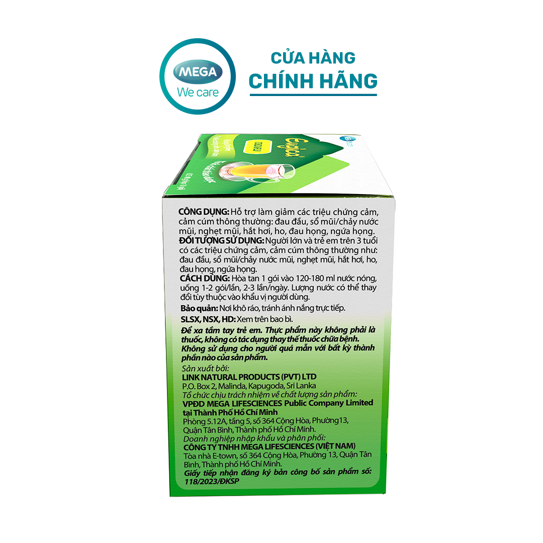Tinh chất thảo dược hỗ trợ giảm 7 triệu chứng cảm cúm EUGICA COLD & FLU