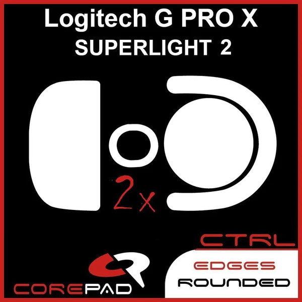 2 Bộ Feet chuột PTFE Corepad Skatez CTRL - Logitech G PRO X SUPERLIGHT 2 Wireless - Hàng Chính Hãng