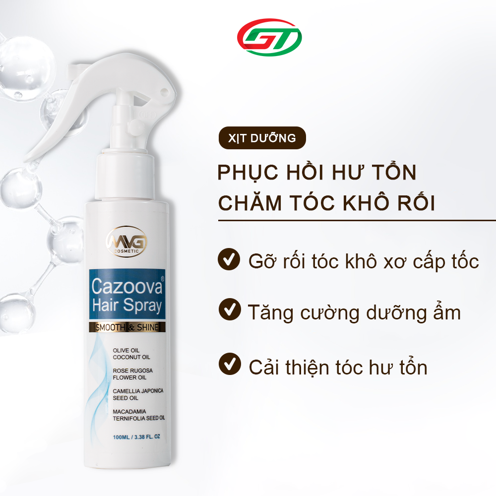Xịt dưỡng tóc phục hồi hư tổn hương nước hoa Cazoova Hair Spray 100ml