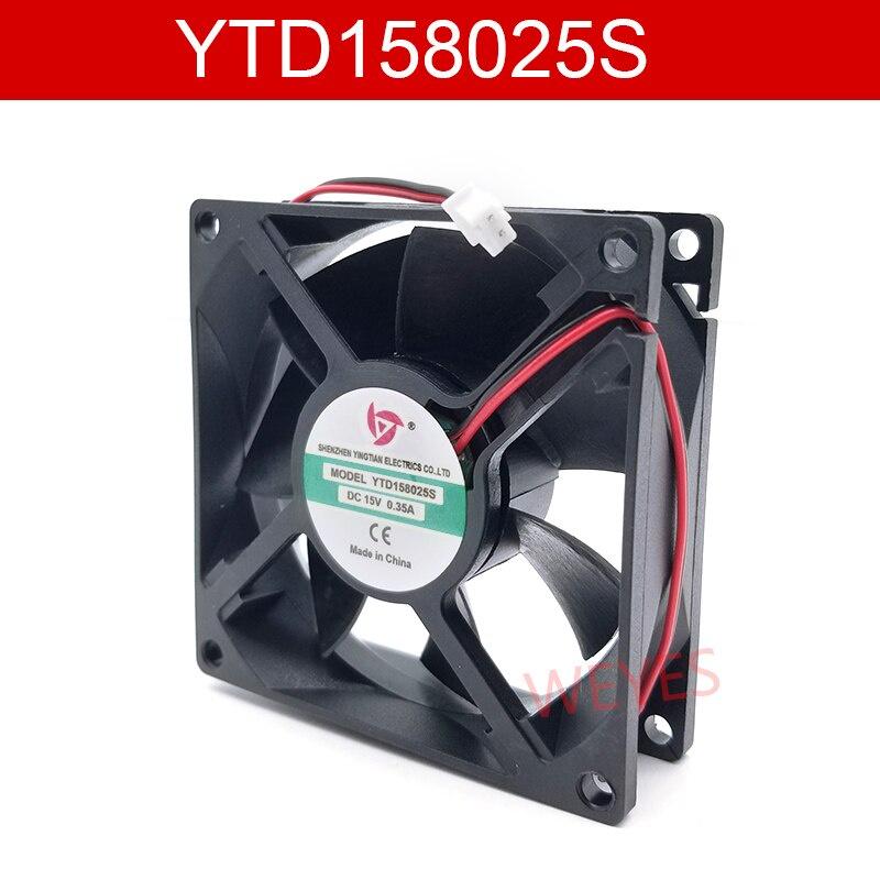 Mới cho YTD158025Quạt tản nhiệt 2 dây 80x80x25mm S DC 15V 0.35A