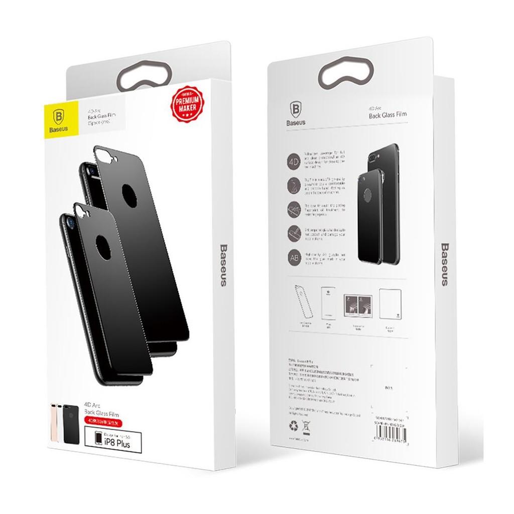 Kính cường lực dành cho iphone 8 plus mặt sau 4D ARC chính hãng Baseus