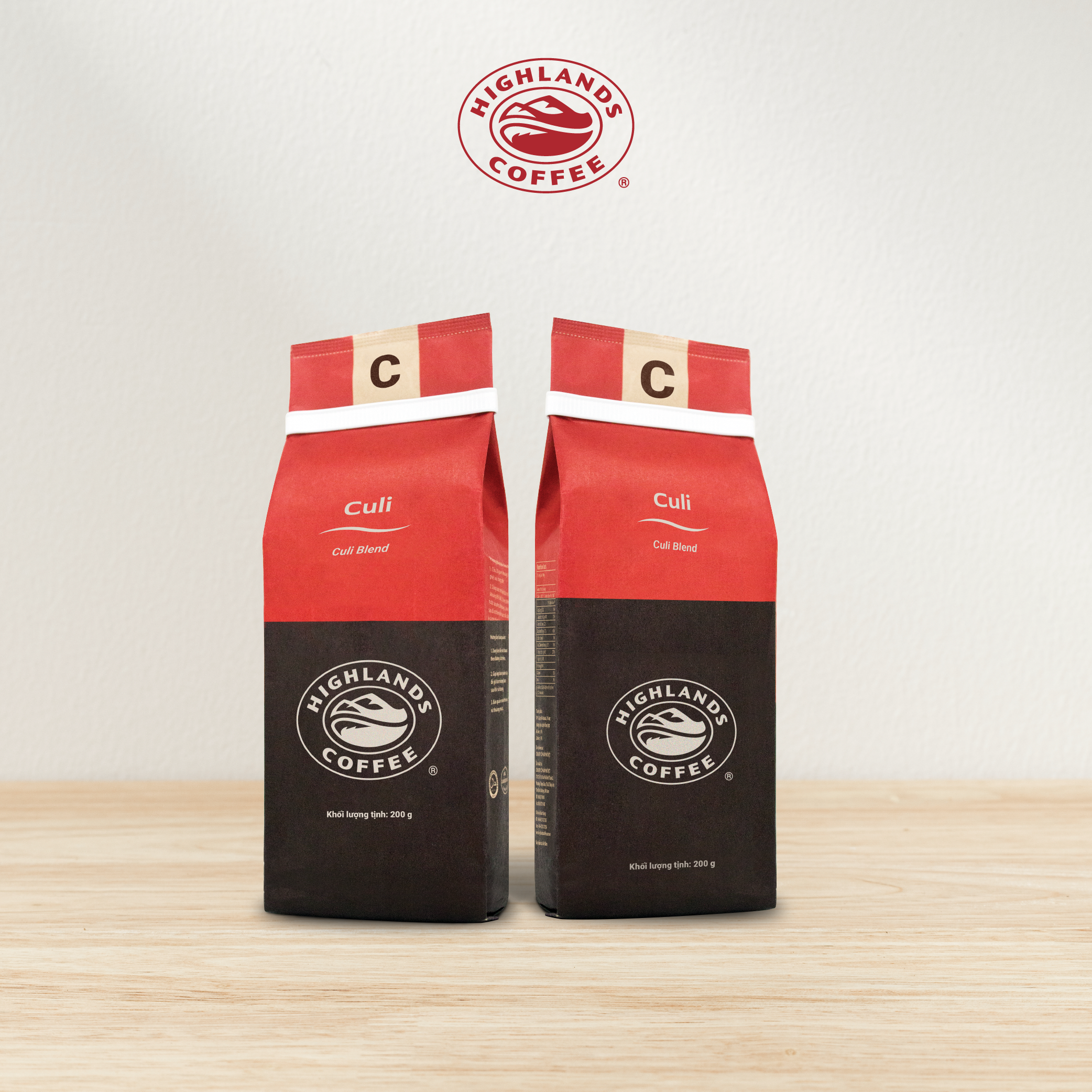 Combo 2 gói Cà Phê Rang Xay Culi Highlands Coffee (200g)