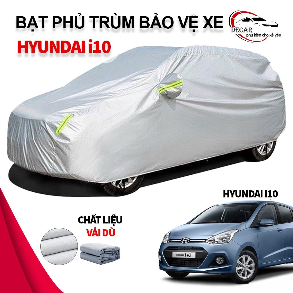 Bạt phủ xe ô tô Hyundai Grand i10 chất liệu vải dù oxford cao cấp, áo trùm xe ô tô 5 chỗ i10