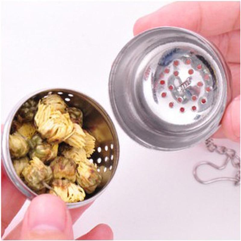 1PC New Stainless Steel Ball Tea Infuser Mesh Filter Strainer W/hook Loose Tea Leaf Spice Home Tea Strainer Kitchen Accessories