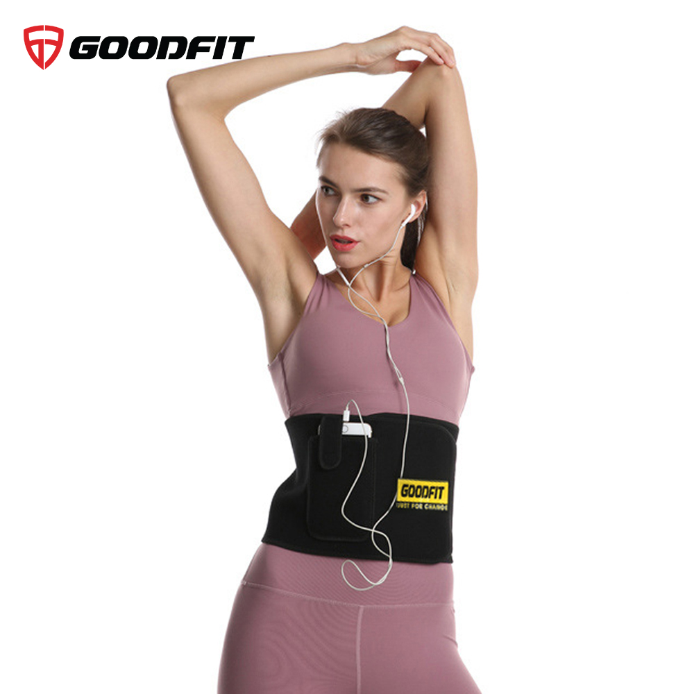 Đai lưng mềm tập gym, đai cuốn nóng giảm mỡ bụng GoodFit GF724WS