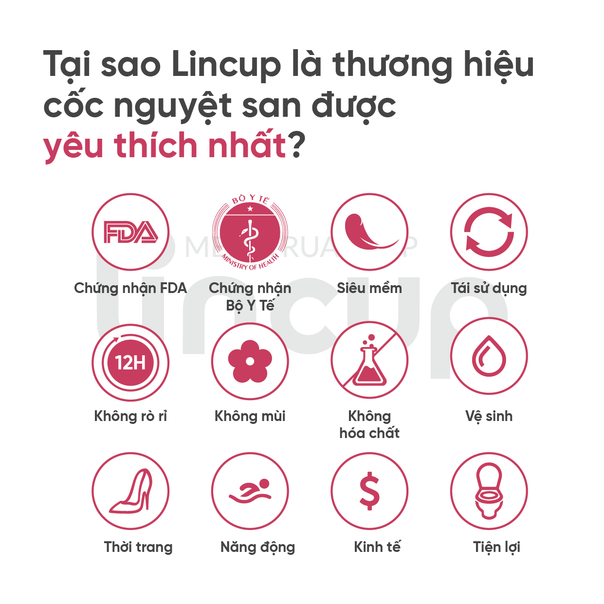 Hình ảnh Combo cốc nguyệt san Lincup & Bột vệ sinh CNS Lincare