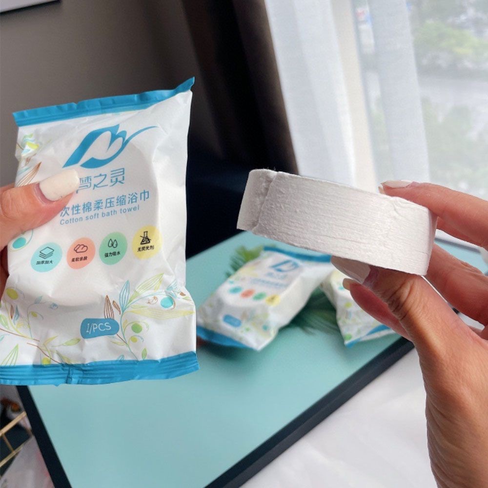 Combo 3 Khăn tắm nén du lịch cotton 70x140cm, khăn tắm nén dùng 1 lần gọn nhẹ tiện lợi khi đi du lịch