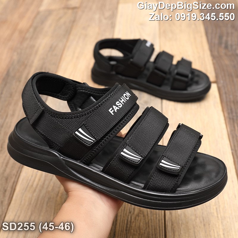 Giày xăng đan vải dù, dép quai hậu cỡ lớn 45 46 47 48 cho nam cao to chân ú bè. Big size sandals for wide feet