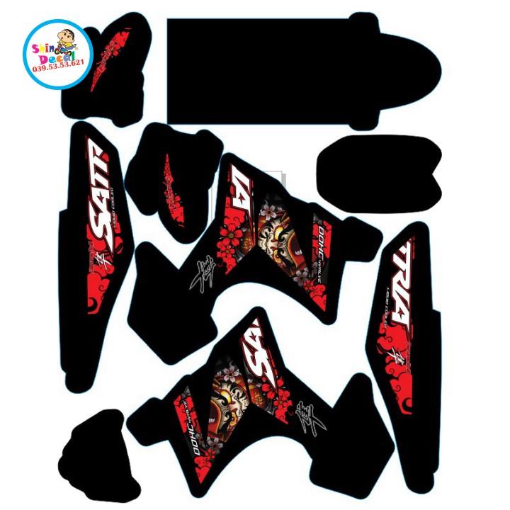 Tem trùm Satria fi đỏ đen