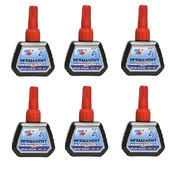 Bộ  6 Mực bút lông dầu Thiên Long PMI-01