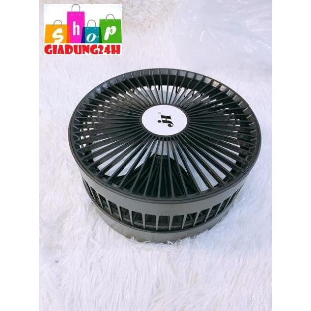 {}Quạt tích điện mini màu hồng cực xinh -Pin 3600mA HJ 2028 gấp gọn hình tròn, sử dụng pin sạc-Giadung24h