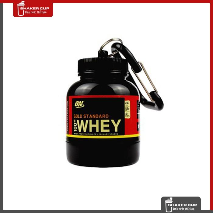 Combo 2 sản phẩm bình lắc shake bottle 500ml và hộp đựng whey ishake protein funnel