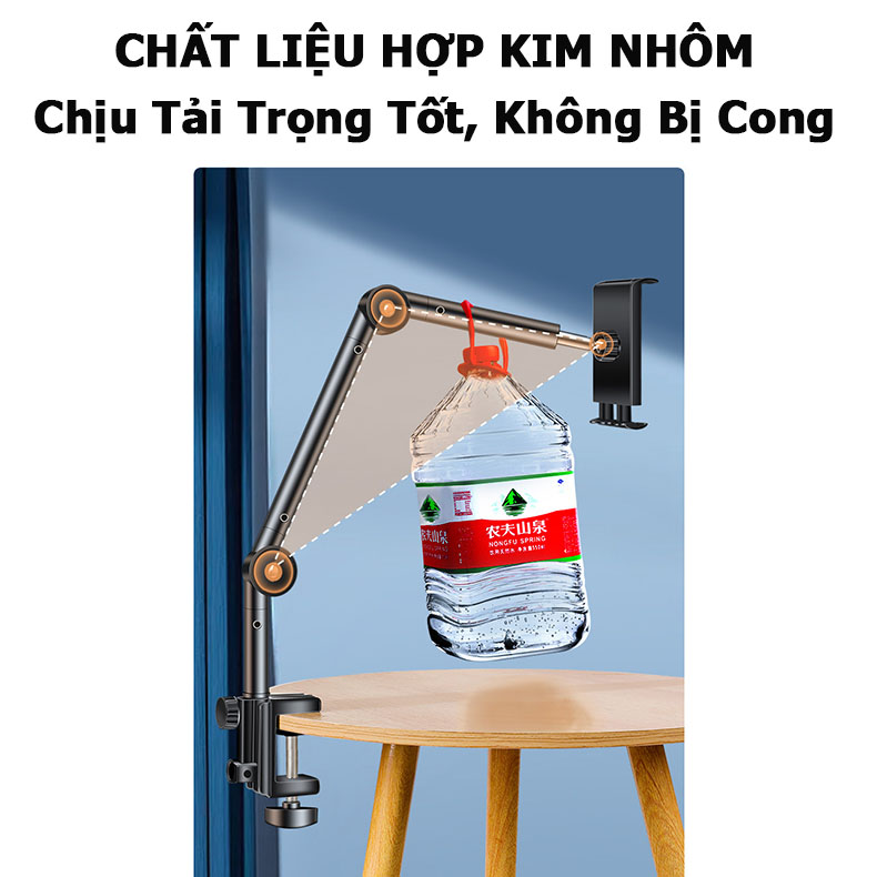 Giá Đỡ Điện Thoại, Máy Tính Bảng Kẹp Cạnh Bàn; Giường Ngủ, Tủ, Bàn Học Làm Việc; Kẹp Giá Đở Thông Minh - hàng nhập khẩu