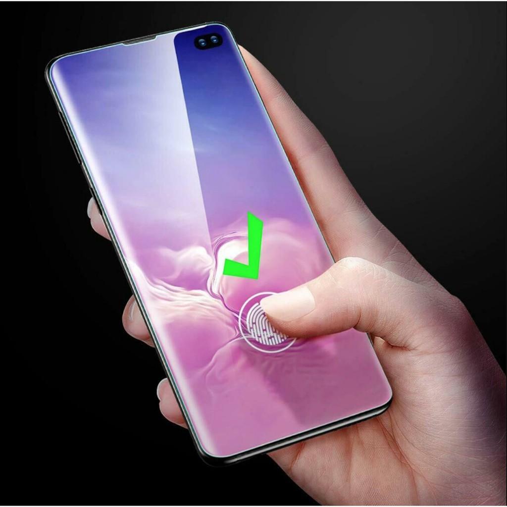Kính cường lực S10, S10+ cảm biến vân tay full keo nước công nghệ UV chính hãng LITO đảm bảo dùng được cảm biến siêu âm