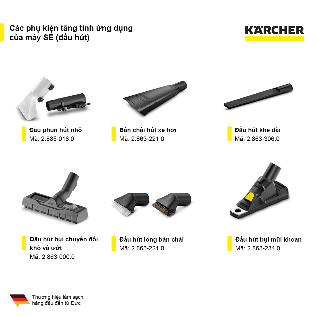 Máy làm sạch thảm (giặt thảm), ghế sofa và hút bụi đa năng Karcher SE 4001 (Hàng chính hãng)