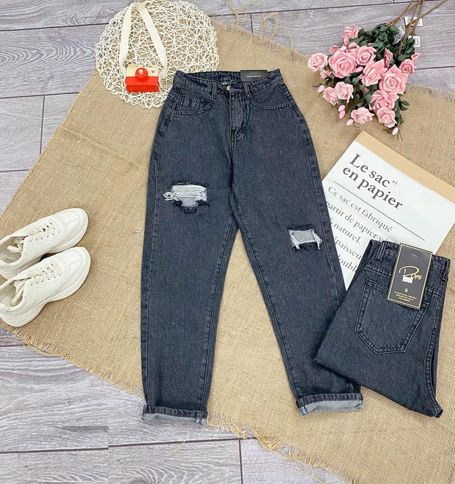 QUẦN BAGGY JEAN NỮ RÁCH - GV5154