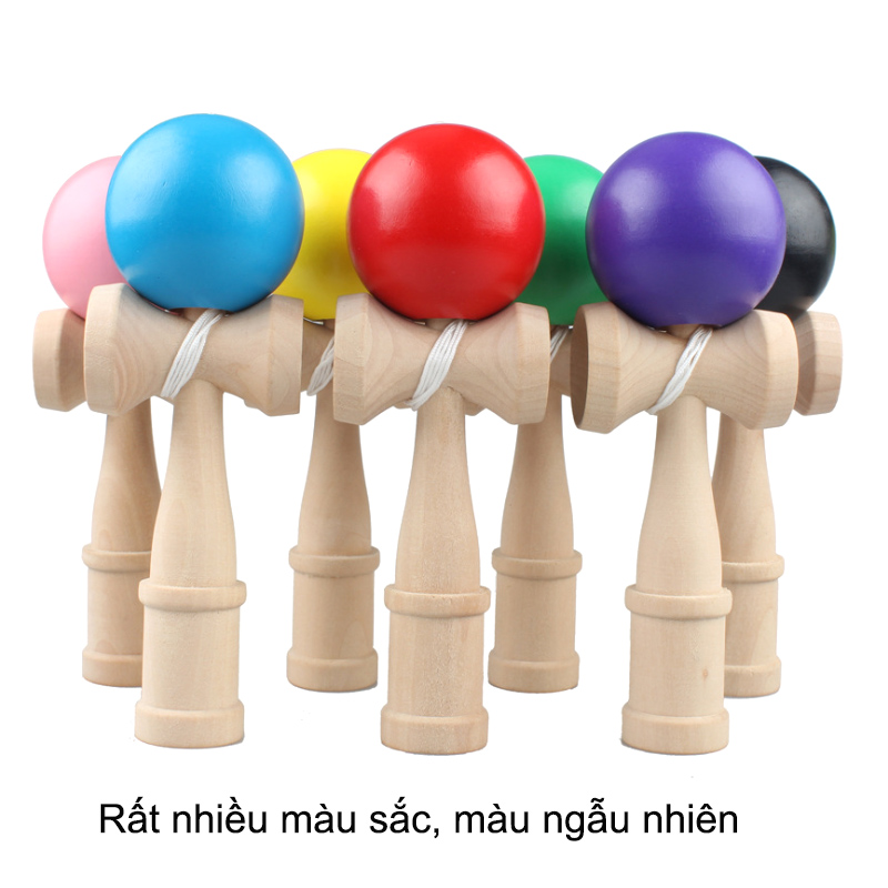 Đồ chơi tung hứng Kendama thông minh bằng gỗ tự nhiên DCG.KD6 (đường kính bóng D6cm)